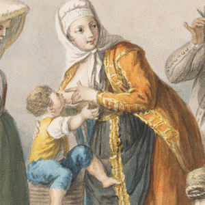 Drawing, Water color; Costumes of Sorrento, Ischia, Procida, Gaeta