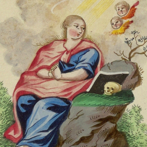 Drawing, Devotional picture: The pentitent Magdalene