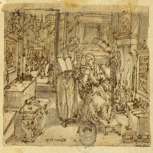Drawing, Page of a sketchbook; Infirmity, ca. 1590