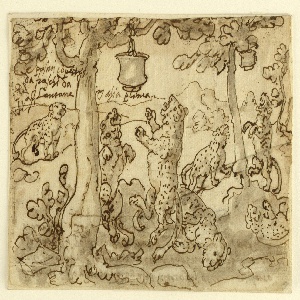Drawing, The Panther Trap, ca. 1590