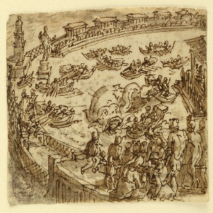 Drawing, An Orca at Ostia, ca. 1590