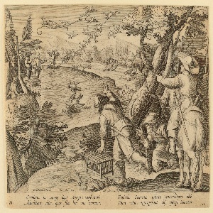 Print, Fowling, ca. 1595