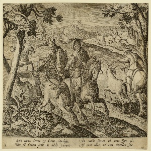 Print, Trapping deer, ca. 1595
