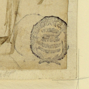Drawing, Page of a drawing book; Elderly man in classical attire, ca. 1590