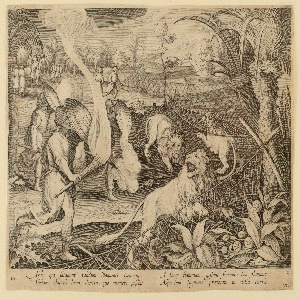 Print, Lion trap, ca. 1595