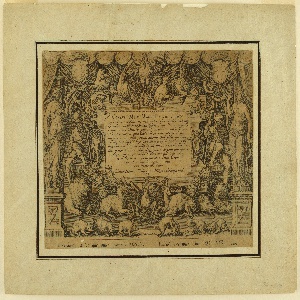 Print, Dedicatory page of the set "Mediceae familiae rerum feliciter gestarum Victoria et triumphi", 1578