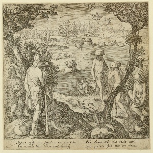 Print, Catching geese, ca. 1595