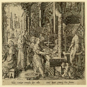 Print, Unwinding the cocoons, ca. 1590