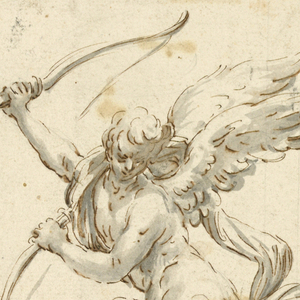 Drawing, Two Cupids, mid- 18th century