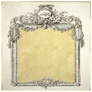 Drawing, Design for a Mirror Frame with Monogram of Marie-Antoinette, 1787–90