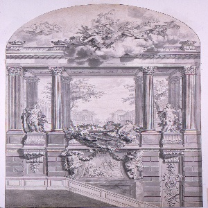 Drawing, Design for Staircase, Voorst Castle, The Hague, Netherlands, 1697–1700