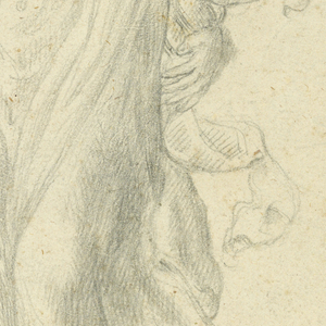 Drawing, Two Figures, Male and Female, Carrying Goods, 16th–19th century