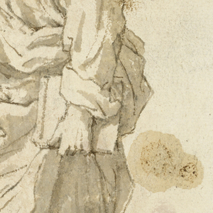 Drawing, Bearded Man with a Staff, 1780–1820