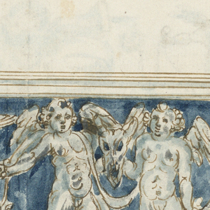 Drawing, Design for Two Friezes and an Escutcheon, 17th–19th century