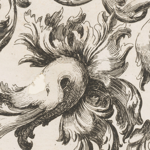 Print, Leaf from an ornament suite of arabesques, ca. 1730
