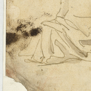 Drawing, A Praying Monk, 1800–1830