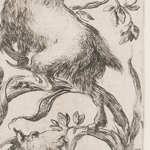 Print, Plate, from the series Ornamenti o grottesche (Ornaments or Grotesques), ca. 1653
