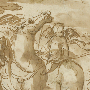 Drawing, Hades Abducting Persephone in a Clearing, 16th–19th century
