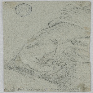 Drawing, Study: A left hand in a leaning position, ca. 1650