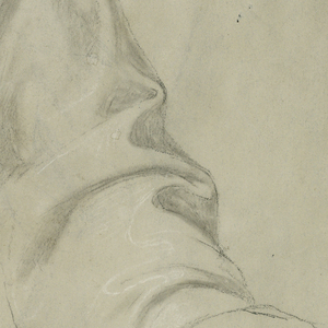 Drawing, The left arm of a monk and his left hand, 1850–1900