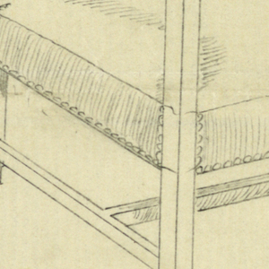 Drawing, Design for Stuffed Chair, Rocker, and Arm Chair (easy chair)