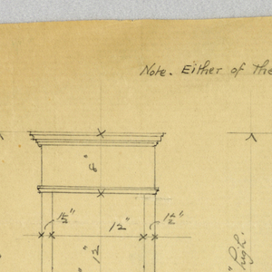 Drawing, Design for Bookcase