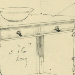 Drawing, Designs for Wardrobes, Washstands, & Somno (Night Tables)