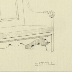 Drawing, Design for Stuffed Sofa/Hall Seat
