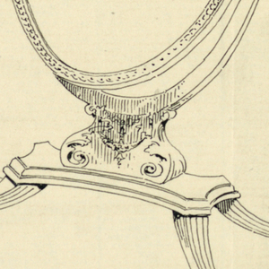 Drawing, Design for Mirror & Piano Bench