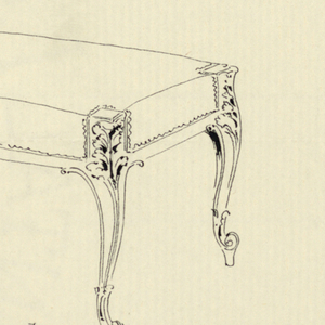Drawing, Design for Mirror & Piano Bench
