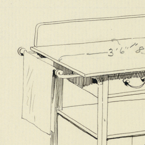 Drawing, Designs for Wardrobes, Washstands, & Somno (Night Tables)