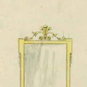Drawing, Design for Mirror & Piano Bench