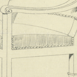 Drawing, Design for Stuffed Chair, Rocker, and Arm Chair (easy chair)