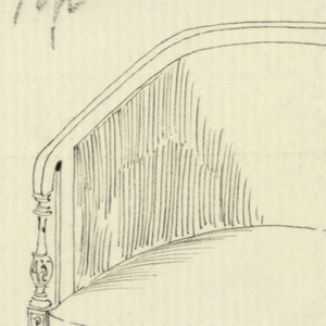 Drawing, Design for Stuffed Chair, Rocker, and Arm Chair (easy chair)