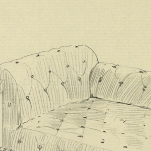 Drawing, Design for Stuffed Couch & Lounge (Divan)