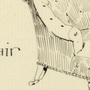 Drawing, Design for Stuffed Chair, Rocker, and Arm Chair (easy chair)