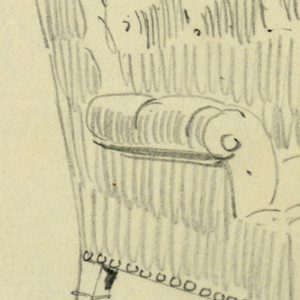 Drawing, Design for Stuffed Chair, Rocker, and Arm Chair (easy chair)