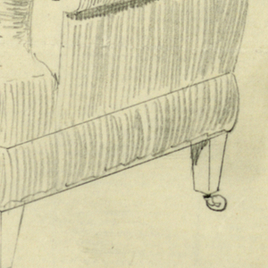 Drawing, Design for Stuffed Chair, Rocker, and Arm Chair (easy chair)