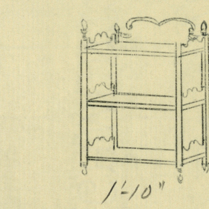 Drawing, Design for Bookcase