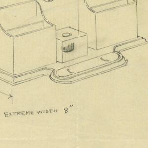 Drawing, Design for Plain Desk Organizer, 1900–05