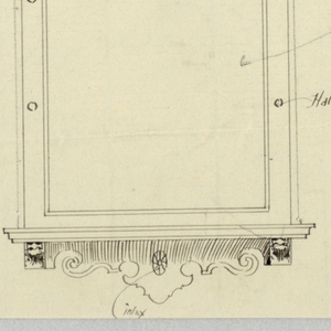 Drawing, Design for Mirror & Piano Bench