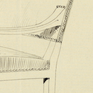 Drawing, Design for Stuffed Chair, Rocker, and Arm Chair (easy chair)