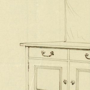 Drawing, Designs for Wardrobes, Washstands, & Somno (Night Tables)