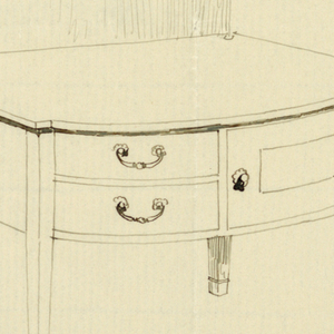 Drawing, Designs for Wardrobes, Washstands, & Somno (Night Tables)