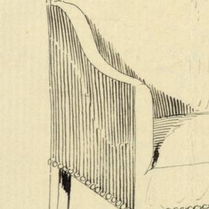 Drawing, Design for Stuffed Chair, Rocker, and Arm Chair (easy chair)