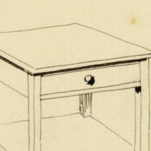 Drawing, Designs for Wardrobes, Washstands, & Somno (Night Tables)