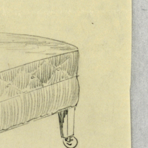Drawing, Design for Stuffed Chair, Rocker, and Arm Chair (easy chair)