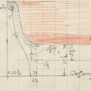Drawing, Design for Stuffed Couch & Lounge (Divan)