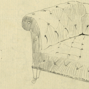 Drawing, Design for Stuffed Couch & Lounge (Divan)