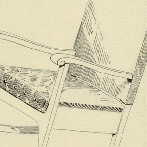 Drawing, Design for Stuffed Chair, Rocker, and Arm Chair (easy chair)